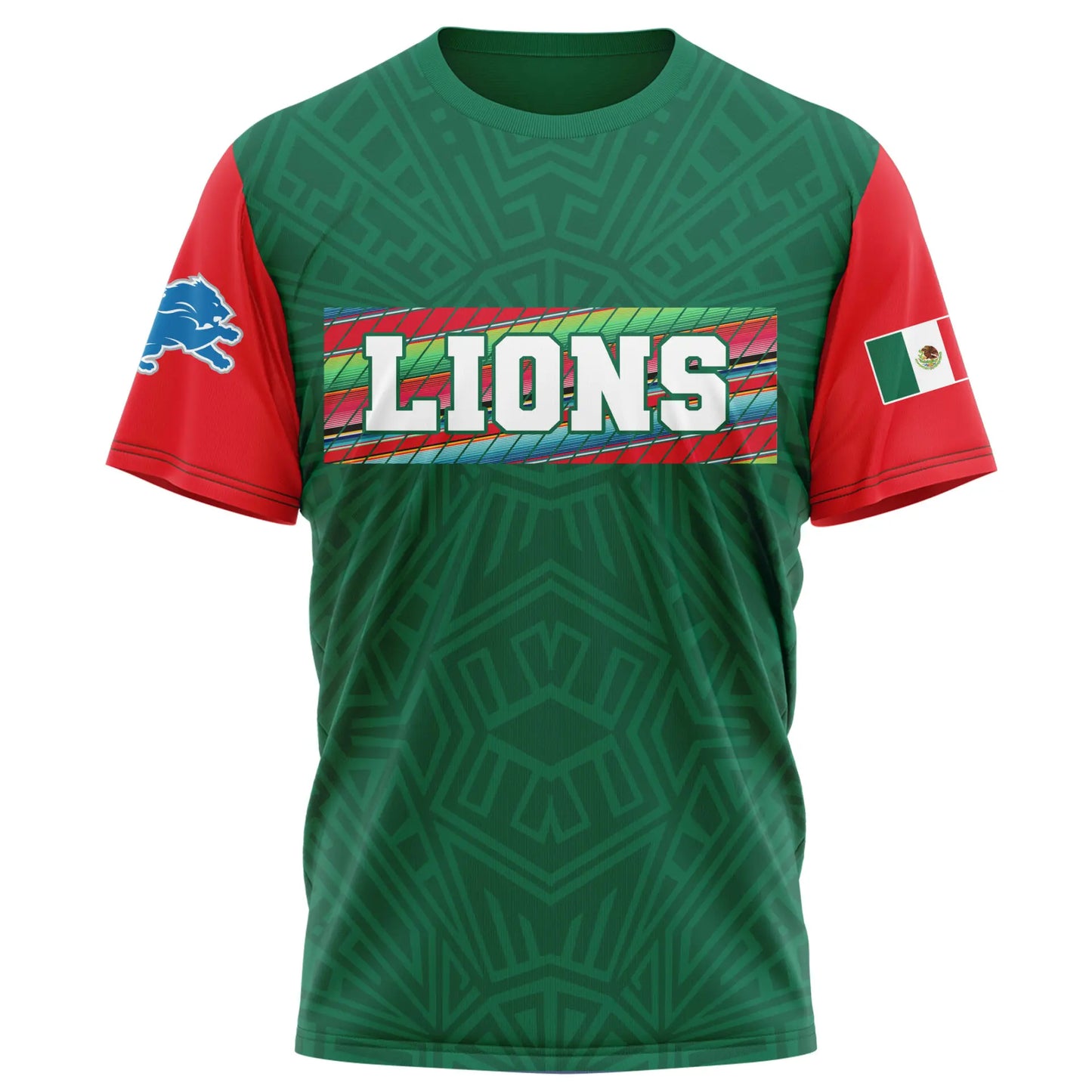 Detroit Lions | Premium NFL Mexican Heritage Celebration 3D Shirt HI – HuddleStyle.com - Main