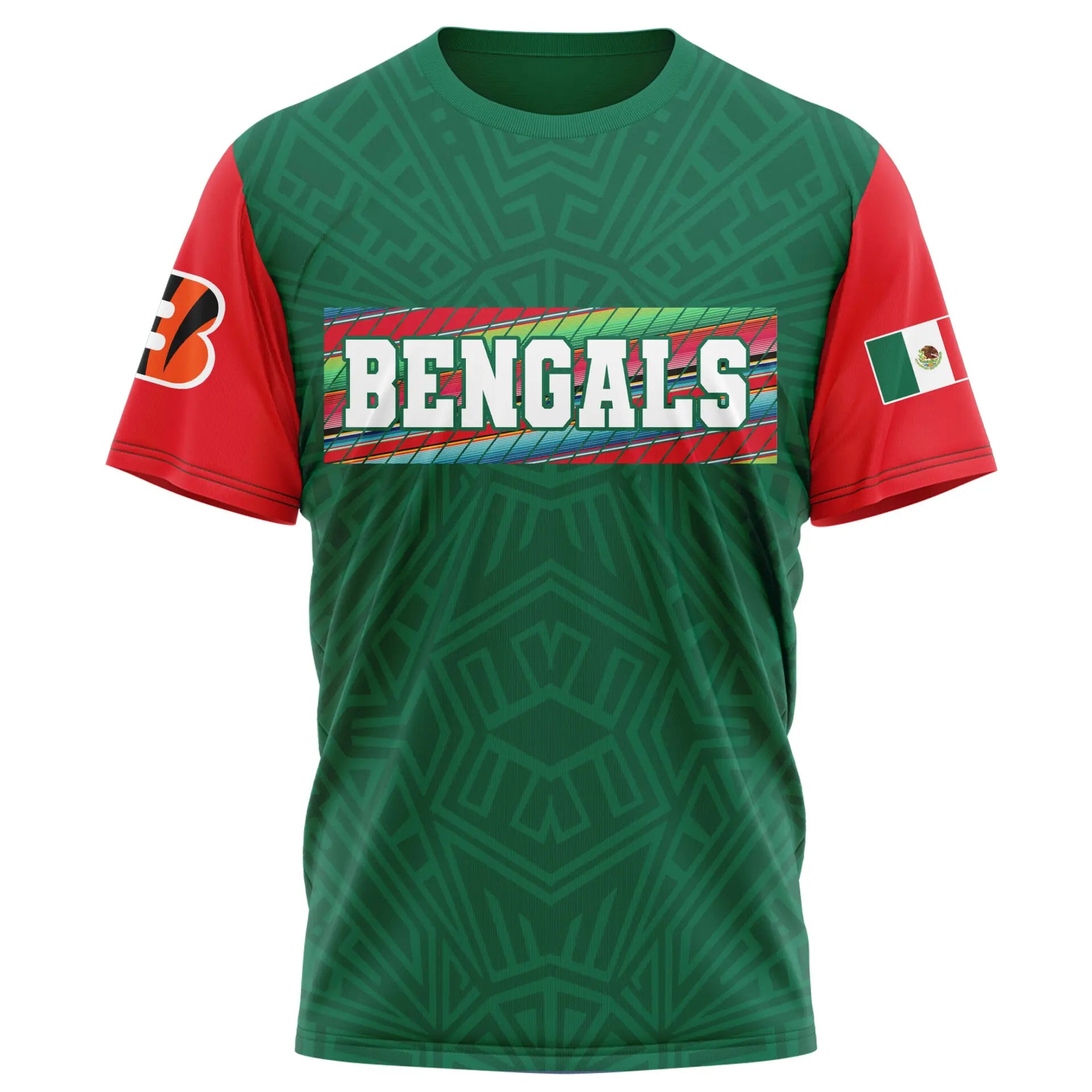 Cincinnati Bengals | Premium NFL Mexican Heritage Celebration 3D Shirt HI – HuddleStyle.com - Main