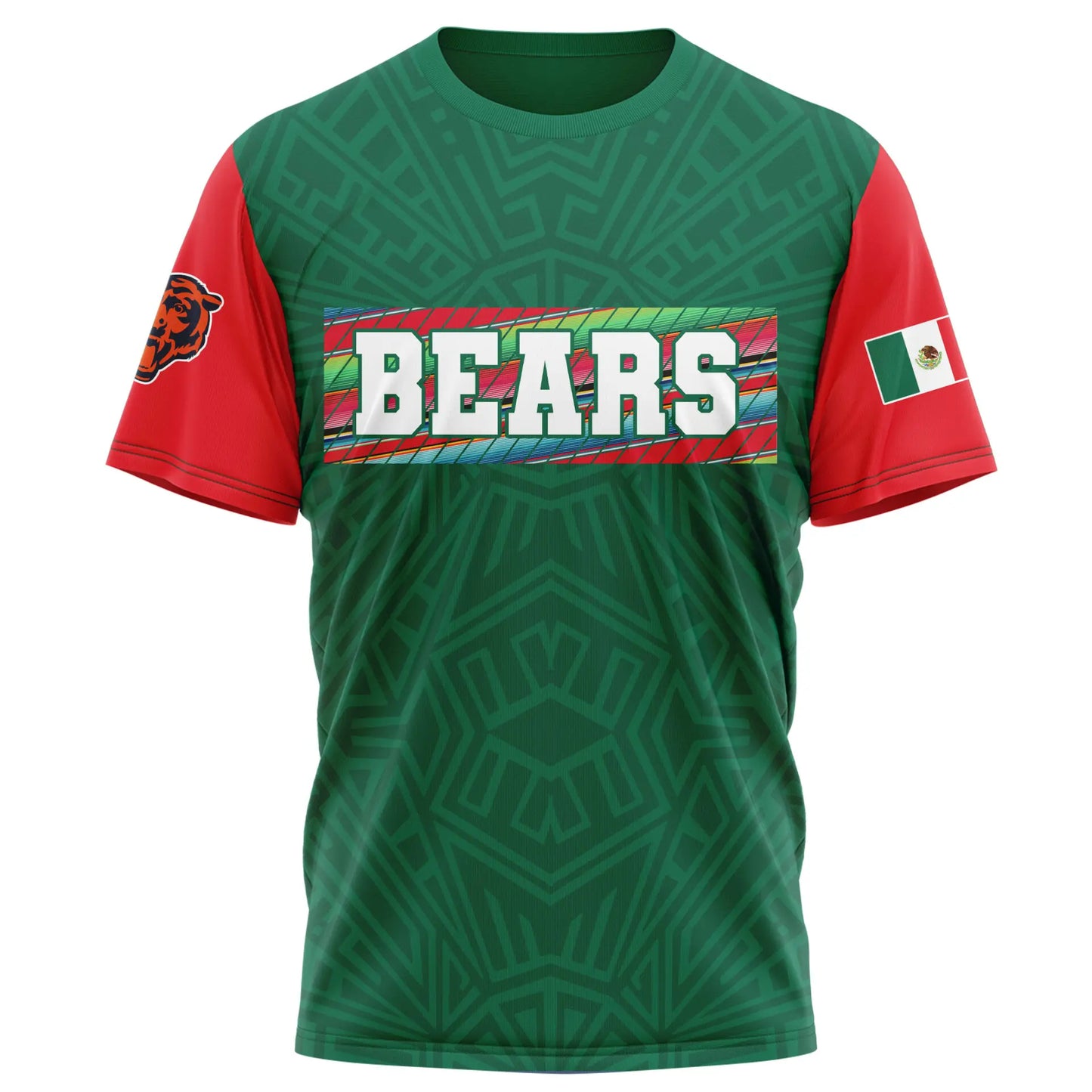 Chicago Bears | Premium NFL Mexican Heritage Celebration 3D Shirt HI – HuddleStyle.com - Main