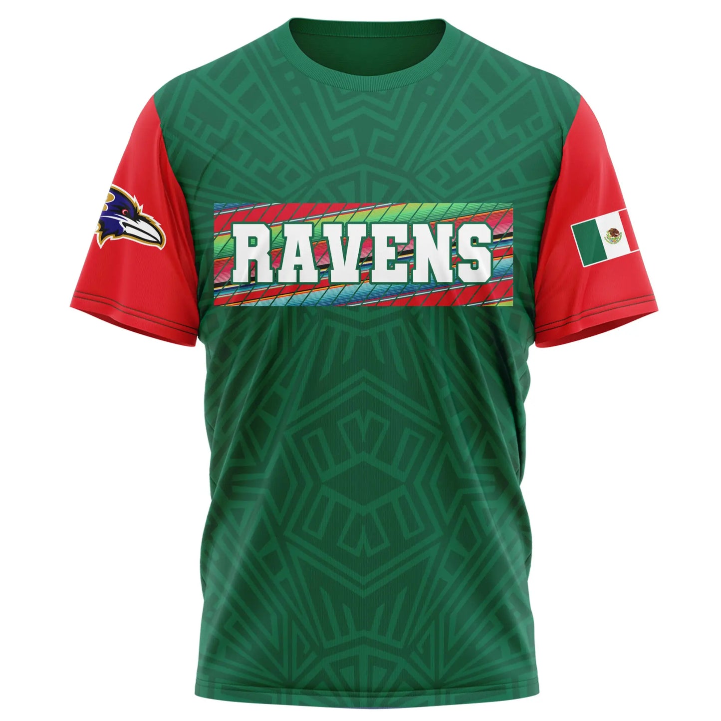 Baltimore Ravens | Premium NFL Mexican Heritage Celebration 3D Shirt HI – HuddleStyle.com - Image 2