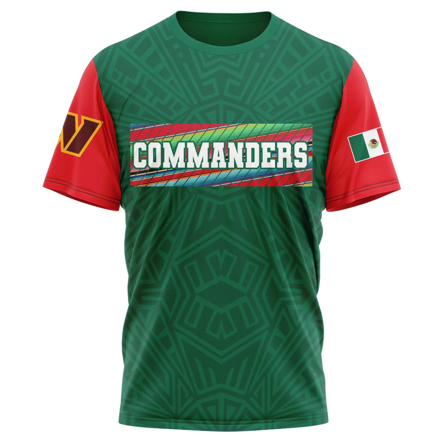 Washington Commanders | Premium NFL Mexican Heritage Celebration 3D Shirt HI – HuddleStyle.com - Image 2