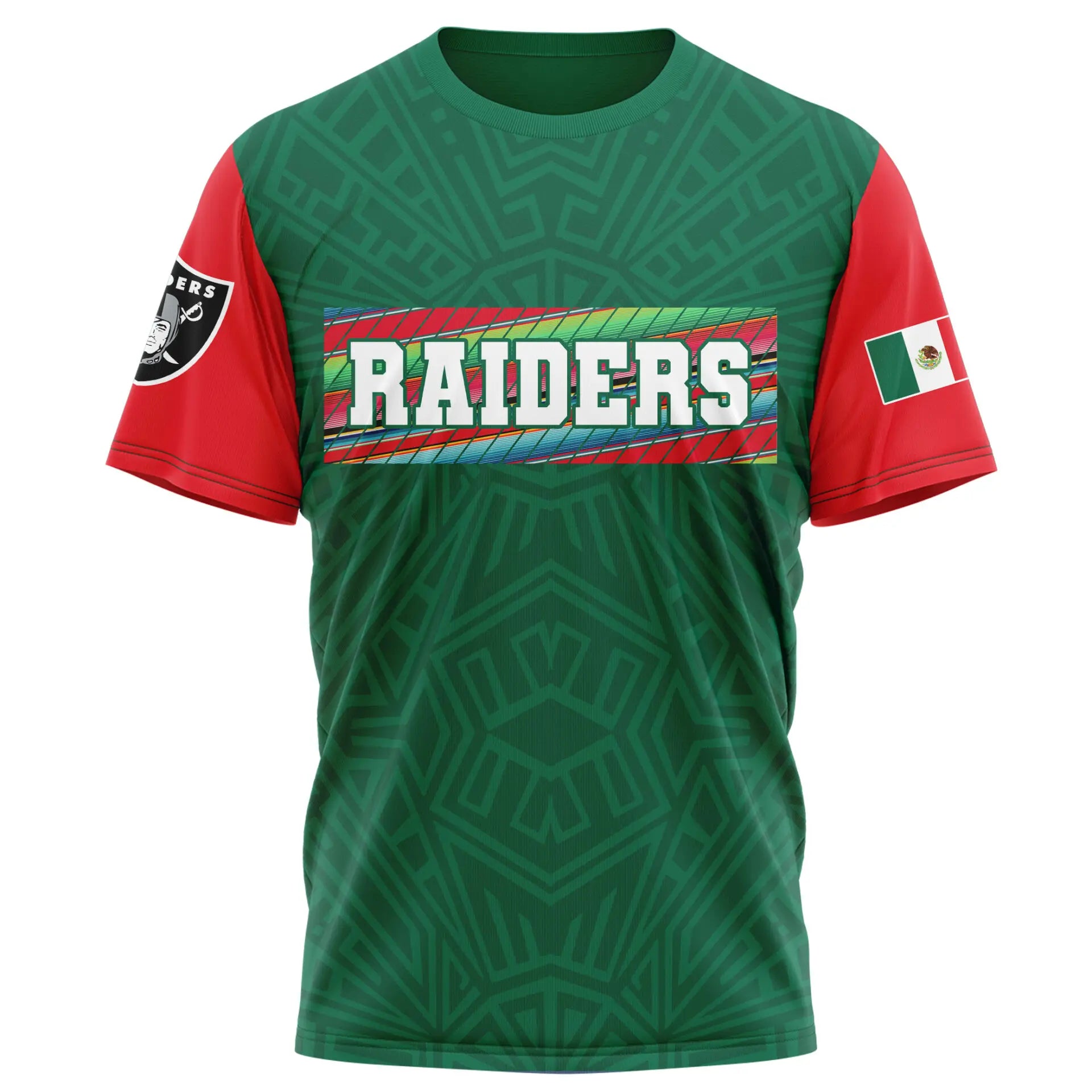 Las Vegas Raiders| Premium NFL Mexican Heritage Celebration 3D Shirt HI – HuddleStyle.com - Image 3