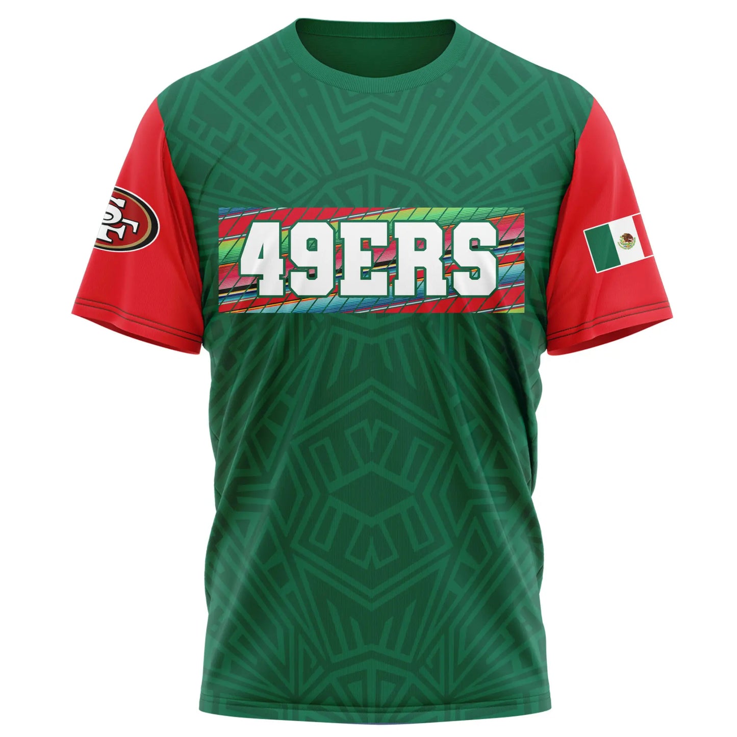 San Francisco 49ers | Premium NFL Mexican Heritage Celebration 3D Shirt HI – HuddleStyle.com - Image 2