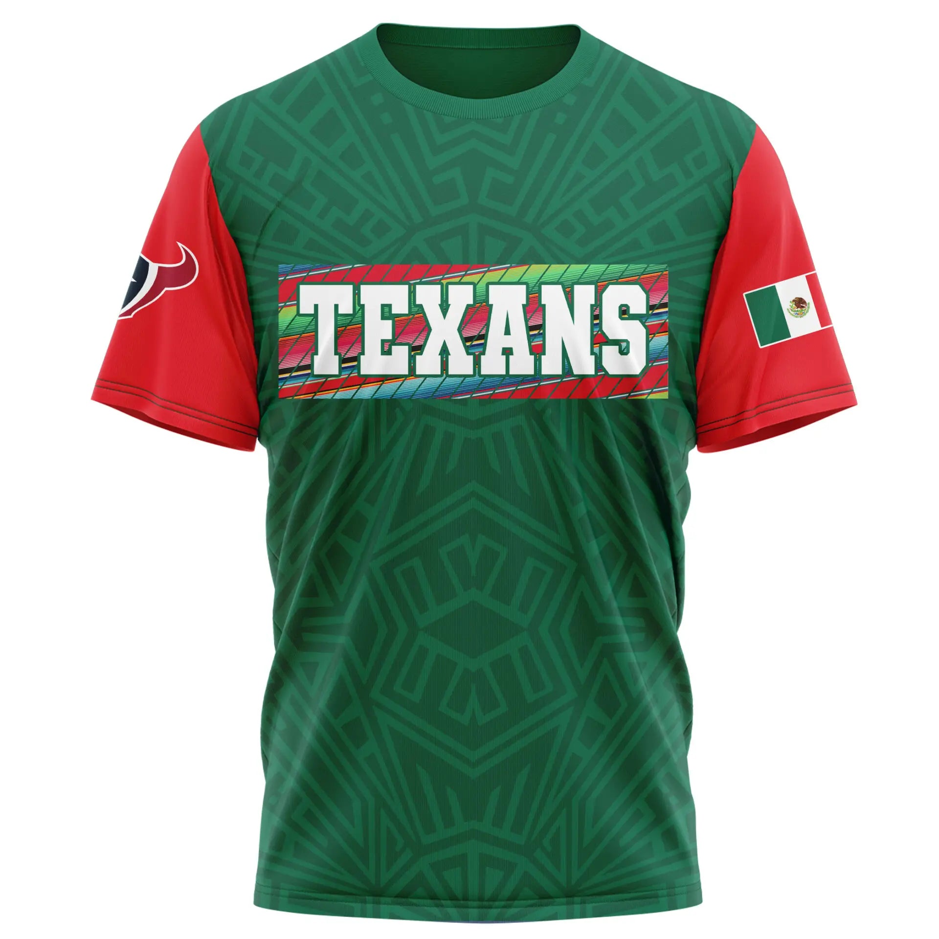 Houston Texans | Premium NFL Mexican Heritage Celebration 3D Shirt HI – HuddleStyle.com - Image 2