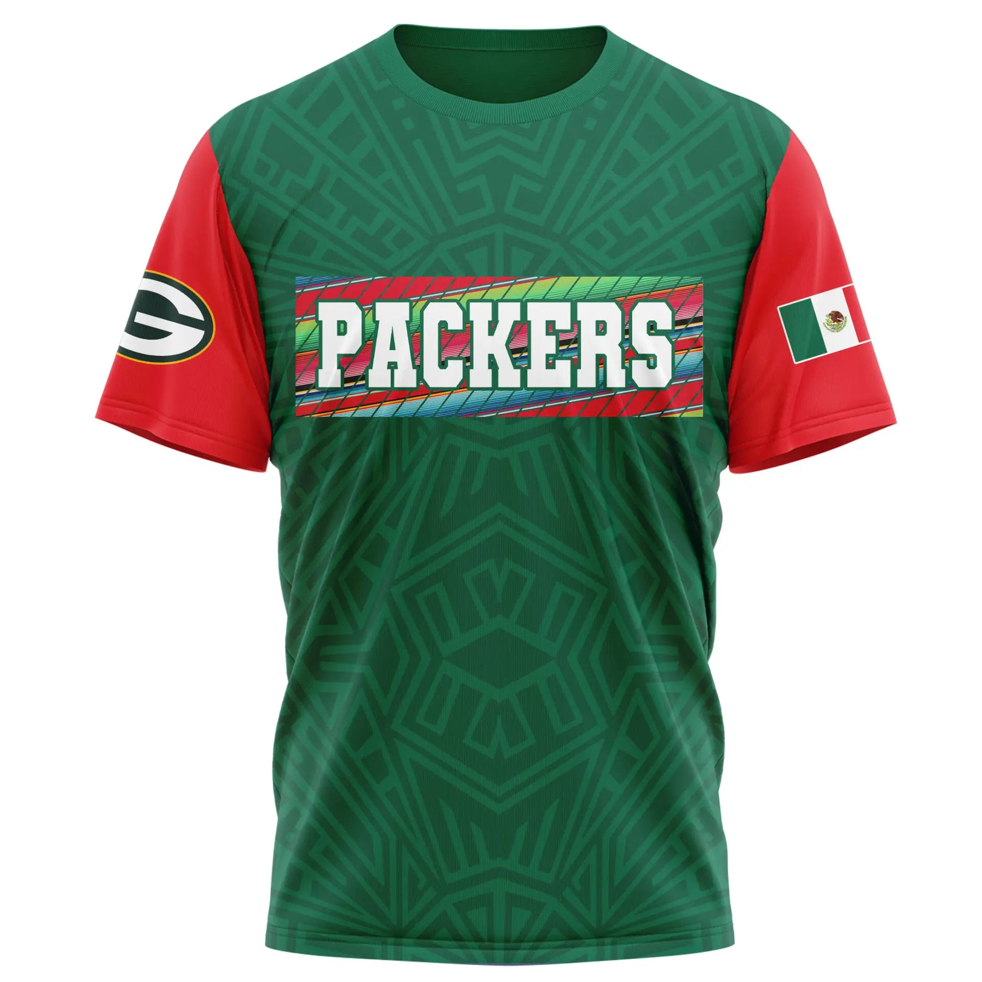 Green Bay Packers | Premium NFL Mexican Heritage Celebration 3D Shirt HI – HuddleStyle.com - Image 3