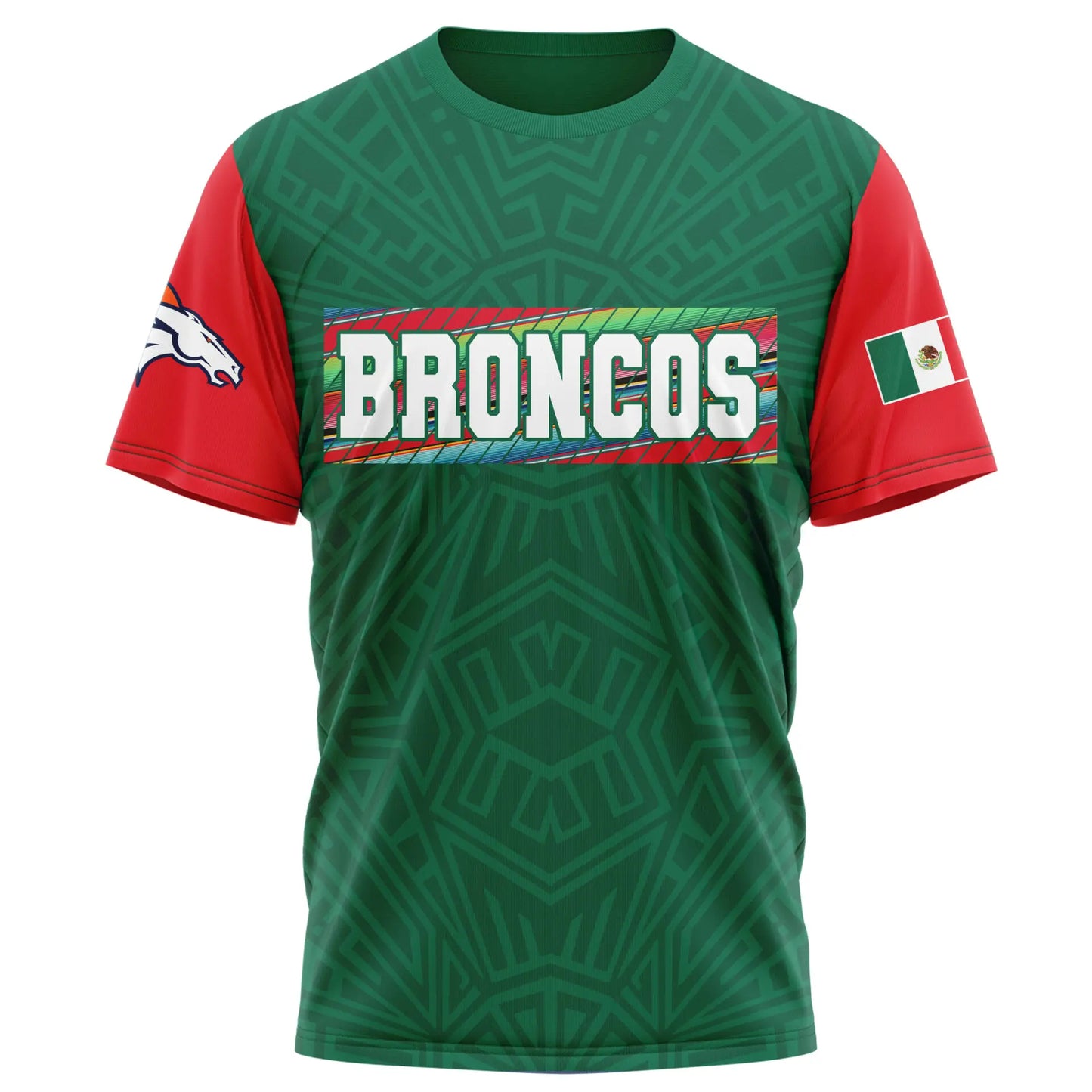 Denver Broncos | Premium NFL Mexican Heritage Celebration 3D Shirt HI – HuddleStyle.com - Main