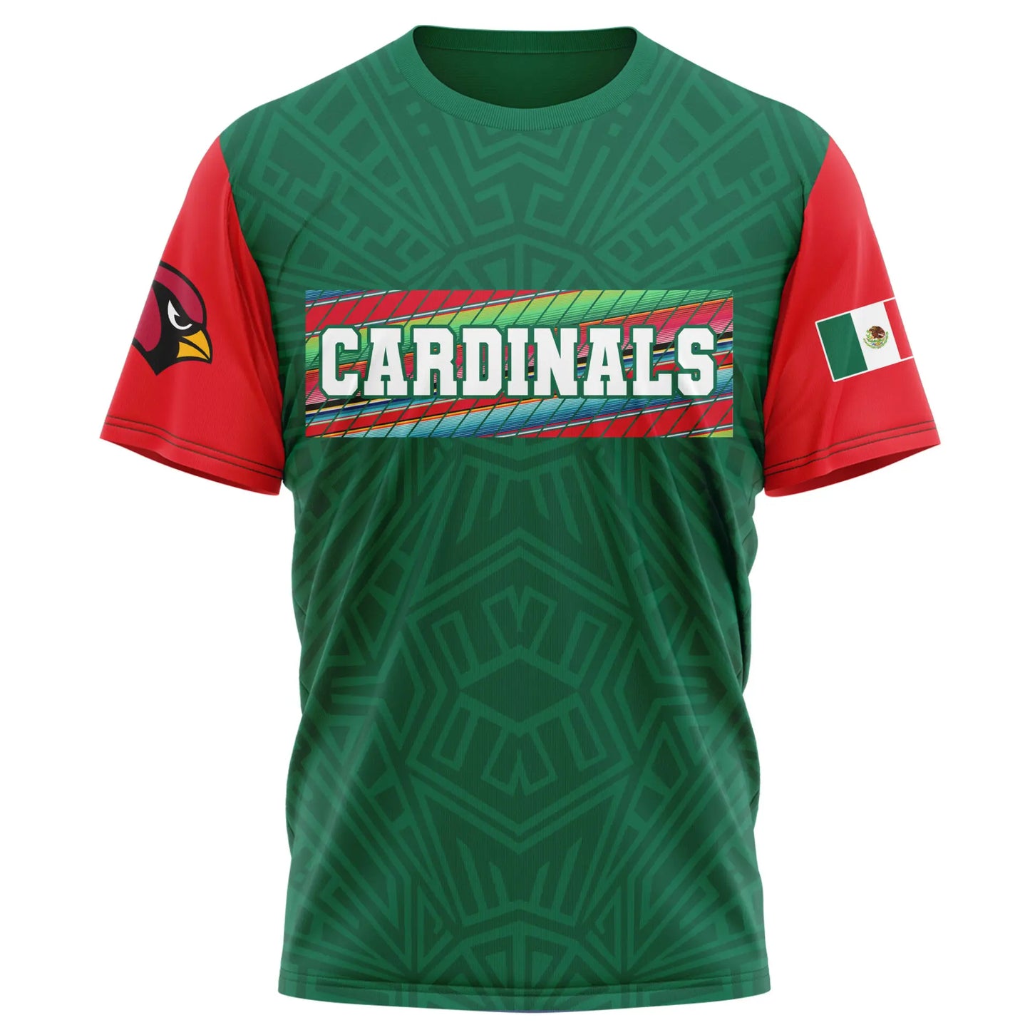 Arizona Cardinals | Premium NFL Mexican Heritage Celebration 3D Shirt HI – HuddleStyle.com - Main