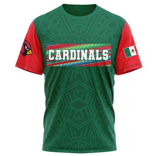 Arizona Cardinals | Premium NFL Mexican Heritage Celebration 3D Shirt HI – HuddleStyle.com - Main