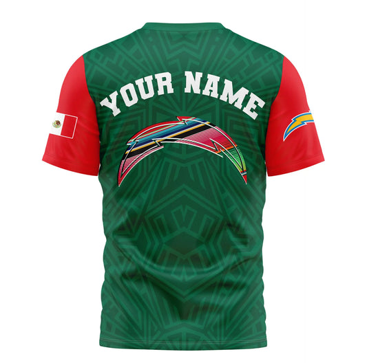 Los Angeles Chargers | Premium NFL Mexican Heritage Celebration 3D Shirt HI – HuddleStyle.com - Main