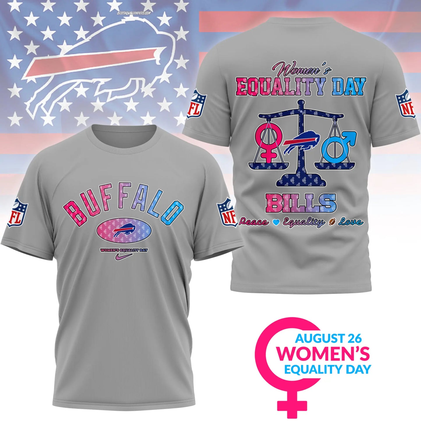 Buffalo Bills | Premium Women’s Equality Day 3D Shirt NY – HuddleStyle.com - Image 5