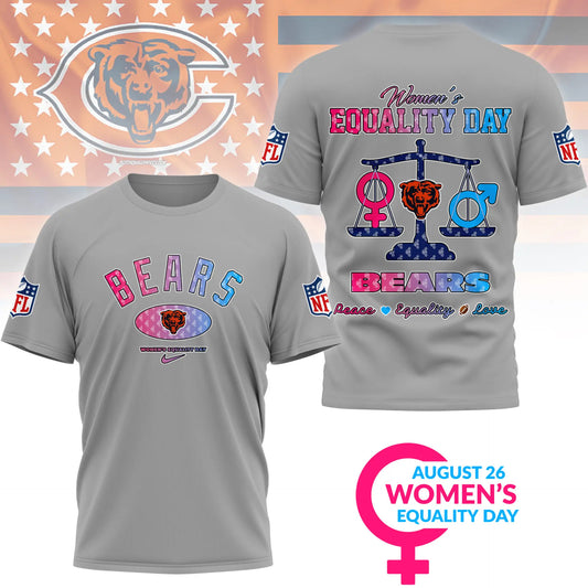 Chicago Bears | Premium Women’s Equality Day 3D Shirt NY – HuddleStyle.com - Main