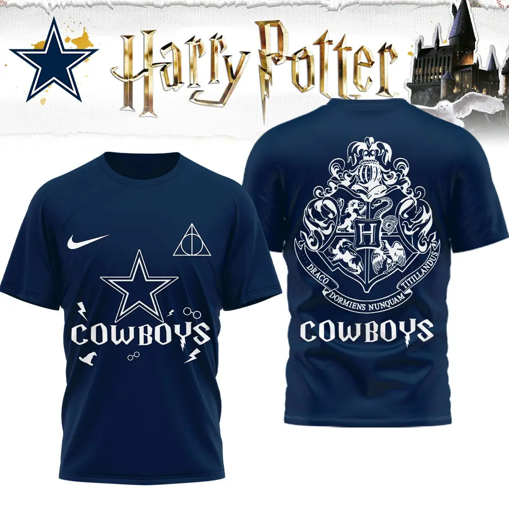 Dallas Cowboys | Premium NFL x Harry Potter 3D Shirt HI – HuddleStyle.com - Main