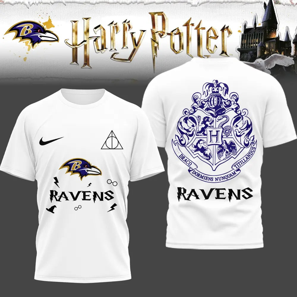 Baltimore Ravens | Premium NFL x Harry Potter 3D Shirt HI – HuddleStyle.com - Image 2