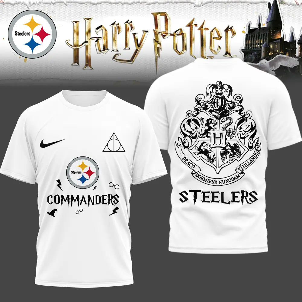Pittsburgh Steelers | Premium NFL x Harry Potter 3D Shirt HI – HuddleStyle.com - Image 2