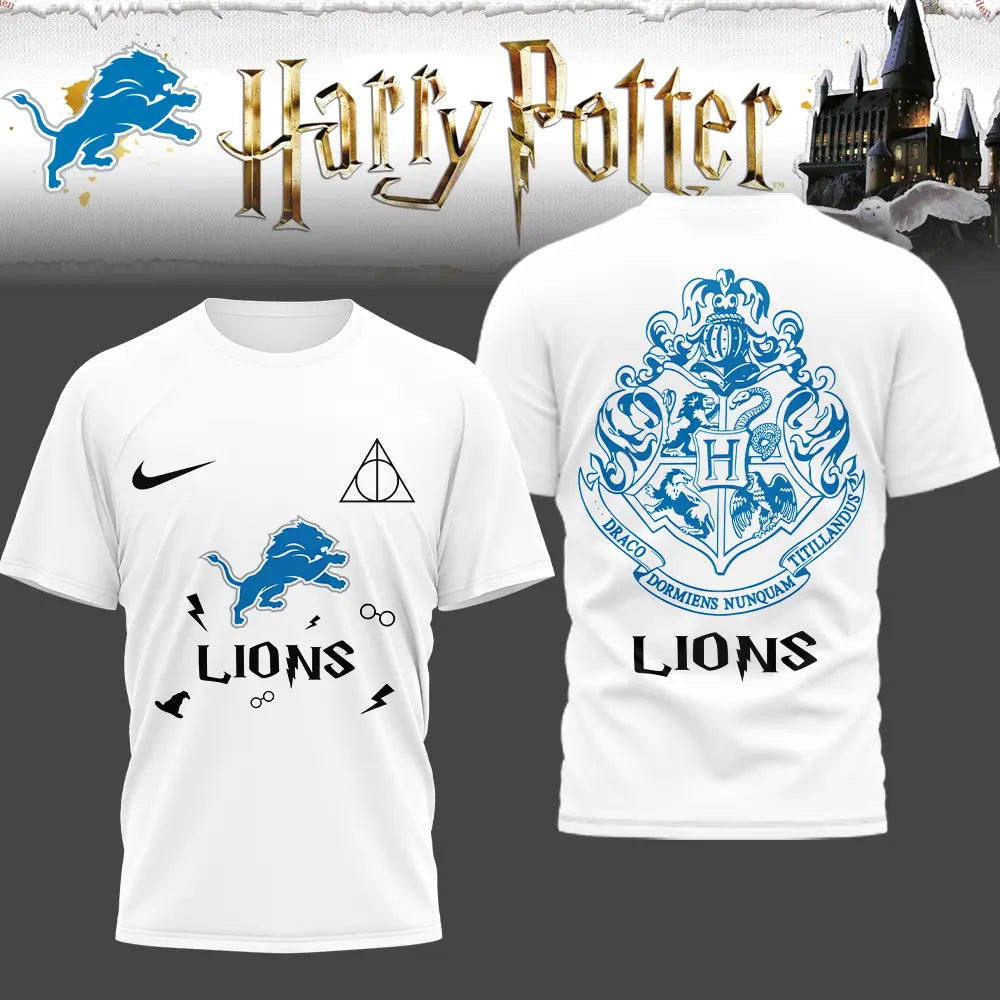 Detroit Lions | Premium NFL x Harry Potter 3D Shirt HI – HuddleStyle.com - Main