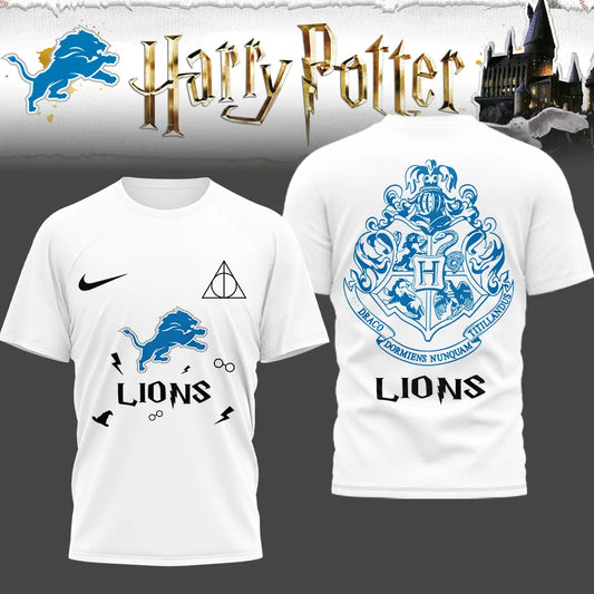Detroit Lions | Premium NFL x Harry Potter 3D Shirt HI – HuddleStyle.com - Main