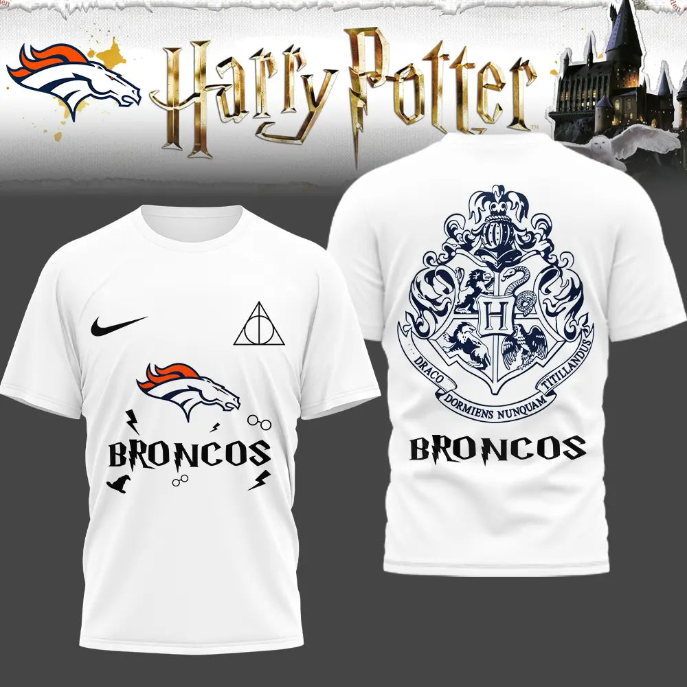Denver Broncos | Premium NFL x Harry Potter 3D Shirt HI – HuddleStyle.com - Main