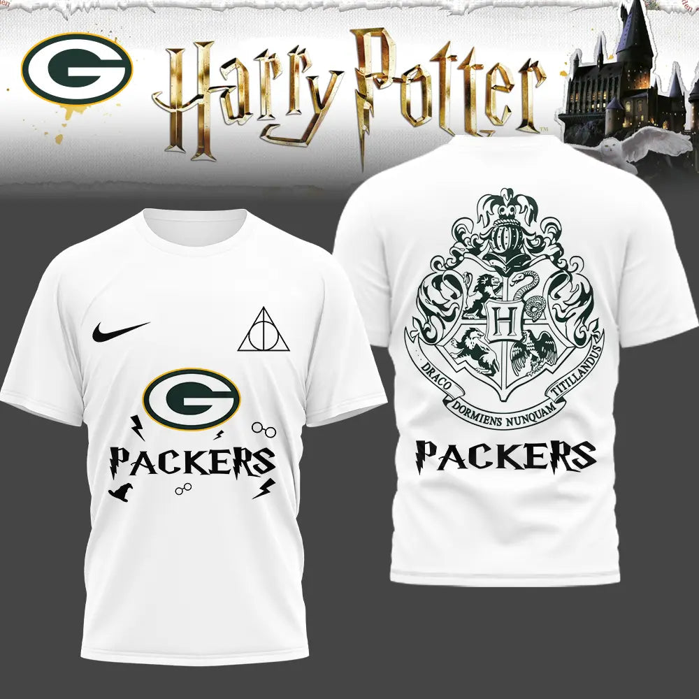 Green Bay Packers | Premium NFL x Harry Potter 3D Shirt HI – HuddleStyle.com - Main