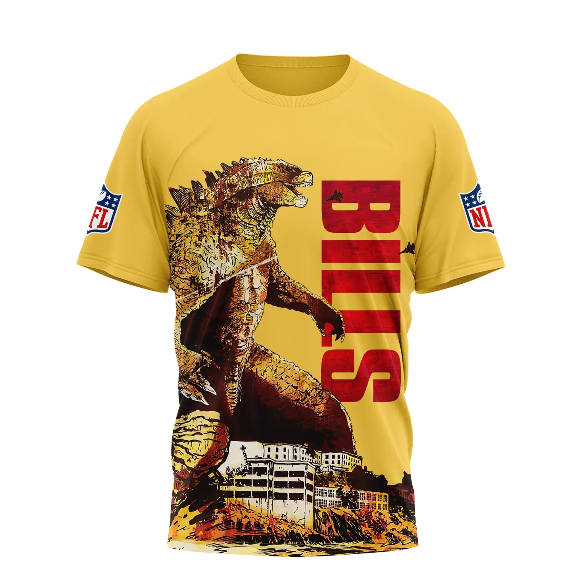 Buffalo Bills | Premium NFL Godzilla King of the Monsters 3D Shirt NY – HuddleStyle.com - Image 2