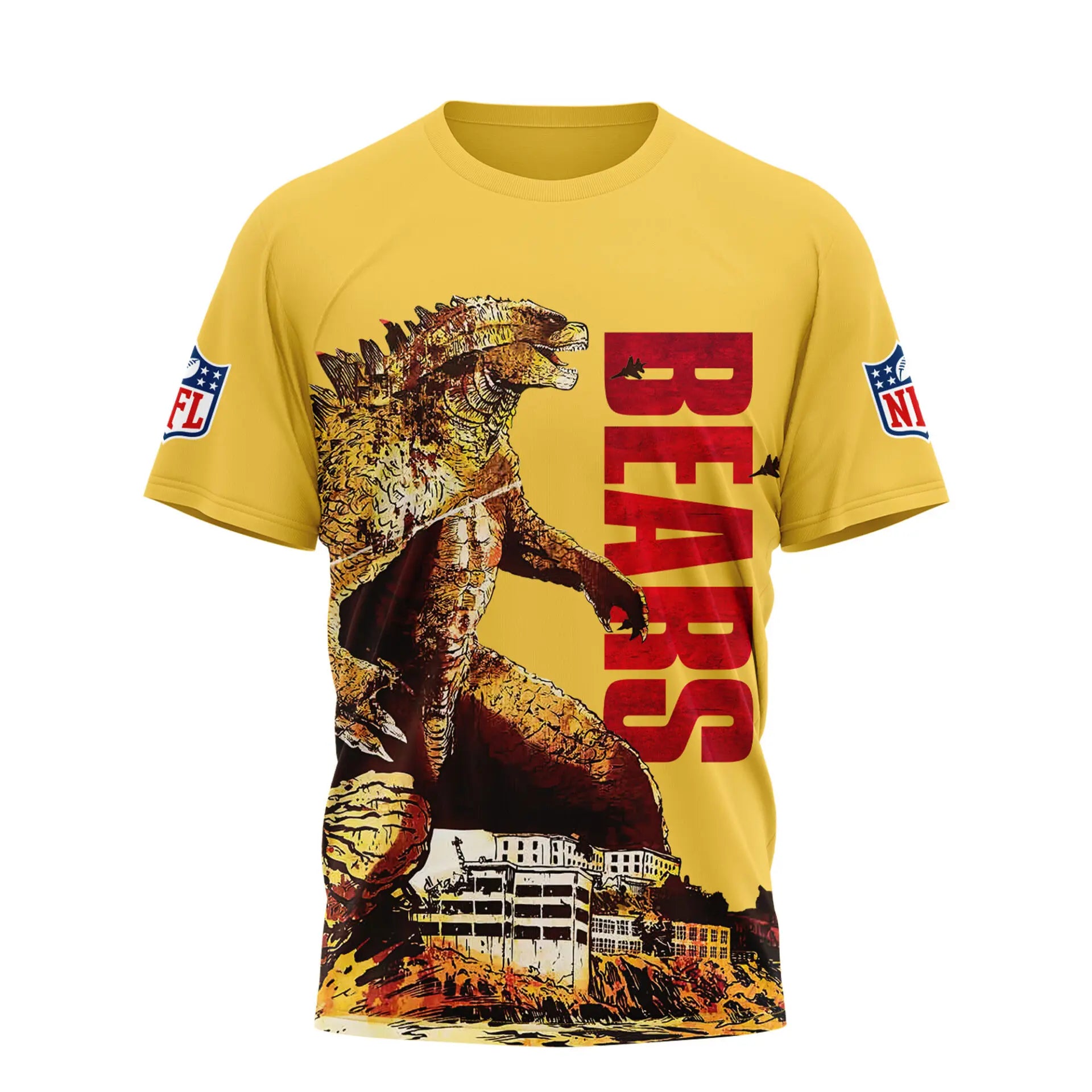 Chicago Bears | Premium NFL Godzilla King of the Monsters 3D Shirt NY – HuddleStyle.com - Main