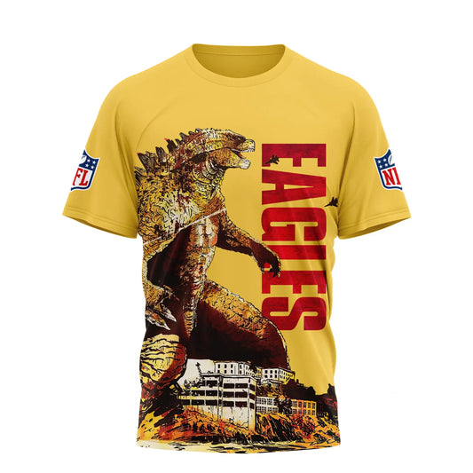 Philadelphia Eagles | Premium NFL Godzilla King of the Monsters 3D Shirt NY – HuddleStyle.com - Main