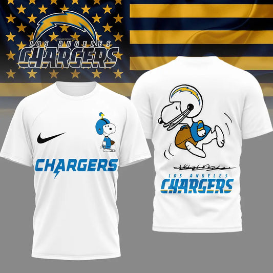 Los Angeles Chargers | Premium NFL x Peanuts 3D Shirt HI – HuddleStyle.com - Main