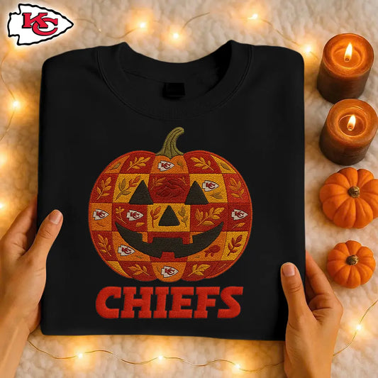Kansas City Chiefs | Premium NFL Pumpkin Shirt – HuddleStyle.com - Main
