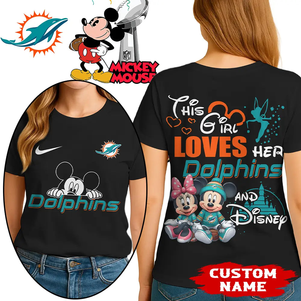 Miami Dolphins | Premium NFL Mickey Shirt HI – HuddleStyle.com - Image 3