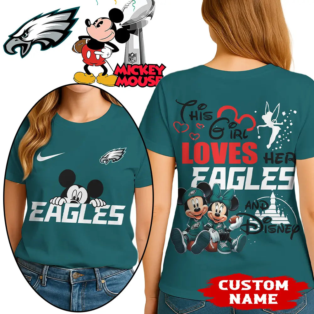 Philadelphia Eagles | Premium NFL Mickey Shirt HI – HuddleStyle.com - Image 2