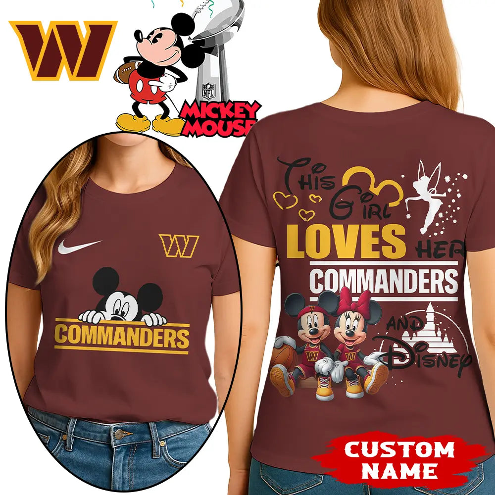 Washington Commanders | Premium NFL Mickey Shirt HI – HuddleStyle.com - Image 2