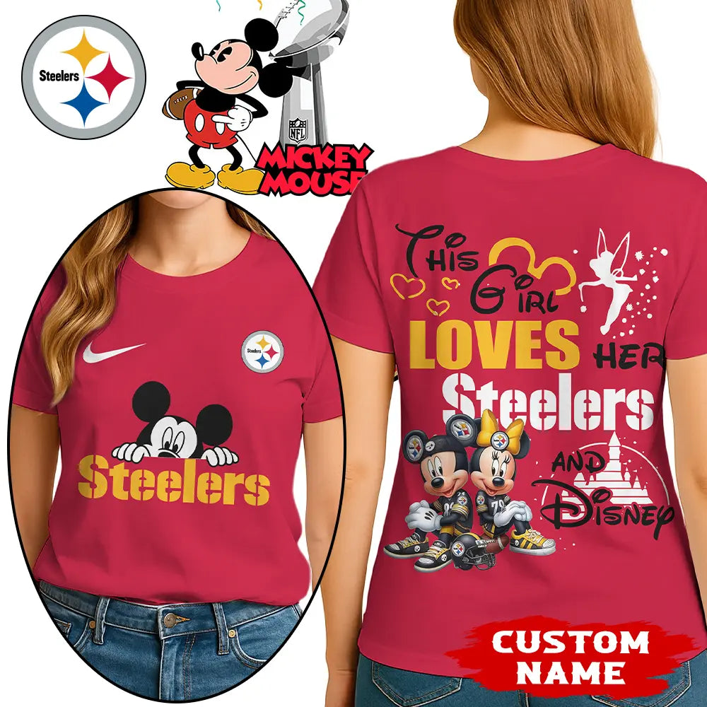 Pittsburgh Steelers | Premium NFL Mickey Shirt HI – HuddleStyle.com - Image 2
