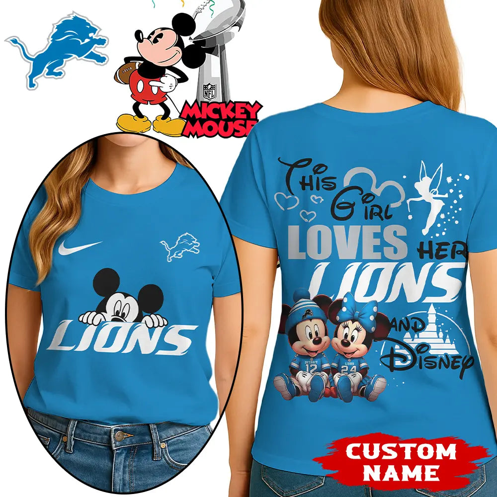 Detroit Lions | Premium NFL Mickey Shirt HI – HuddleStyle.com - Main