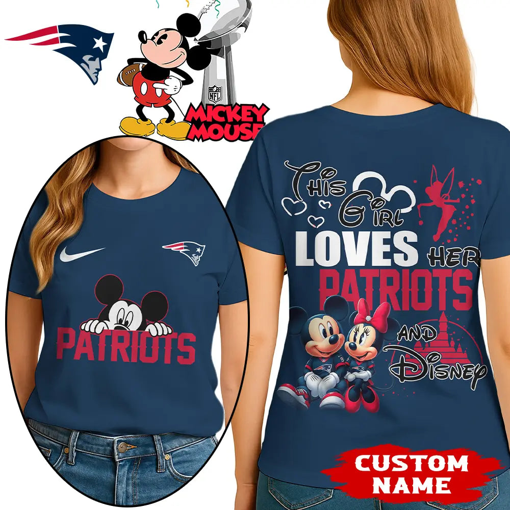 New England Patriots | Premium NFL Mickey Shirt HI – HuddleStyle.com - Image 2