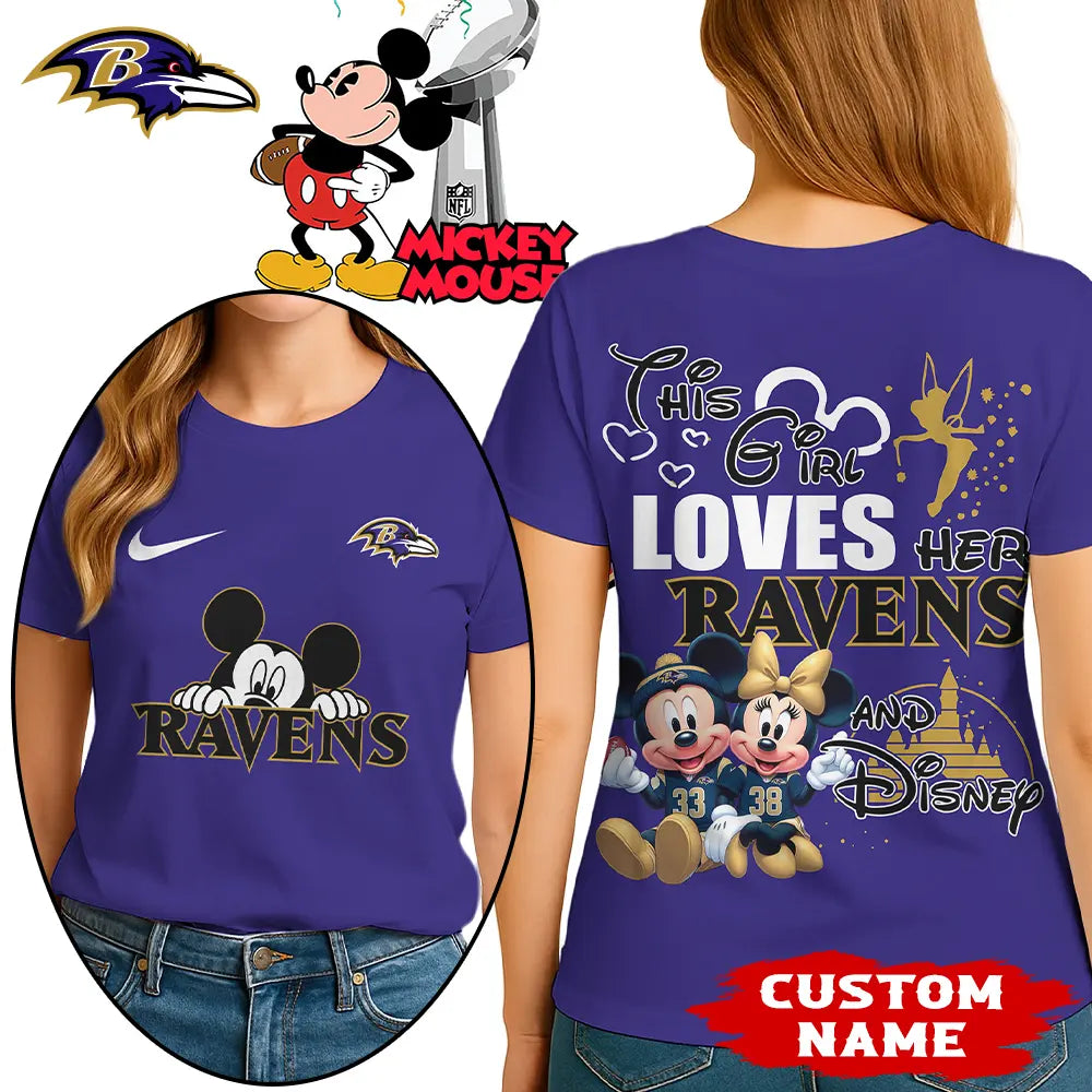 Baltimore Ravens | Premium NFL Mickey Shirt HI – HuddleStyle.com - Image 2