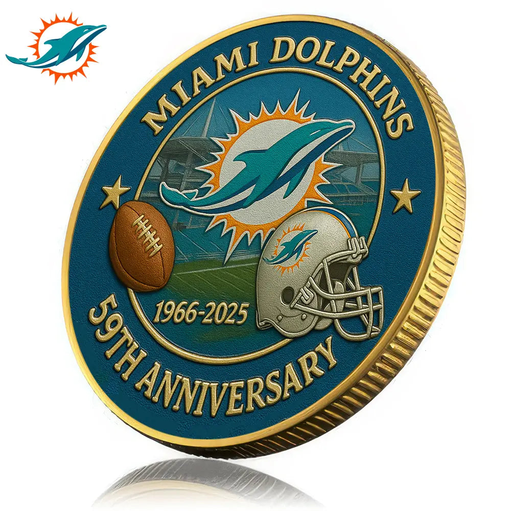 Miami Dolphins | Premium NFL Commemorative Coin HI – HuddleStyle.com - Image 2