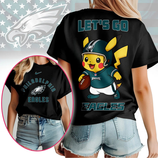 Philadelphia Eagles | Premium NFL Pokemon Fan 3D Shirt NY – HuddleStyle.com - Main