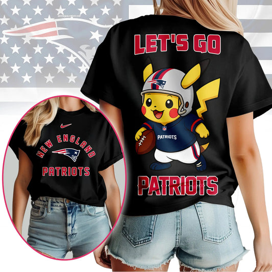 New England Patriots | Premium NFL Pokemon Fan 3D Shirt NY – HuddleStyle.com - Main