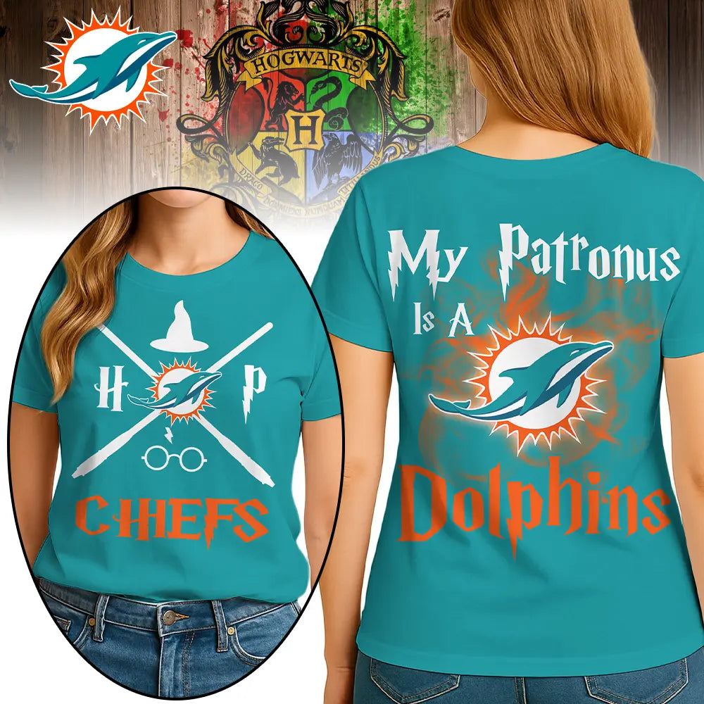 Miami Dolphins | Premium NFL and Harry Potter Fan Shirt HI – HuddleStyle.com - Image 2