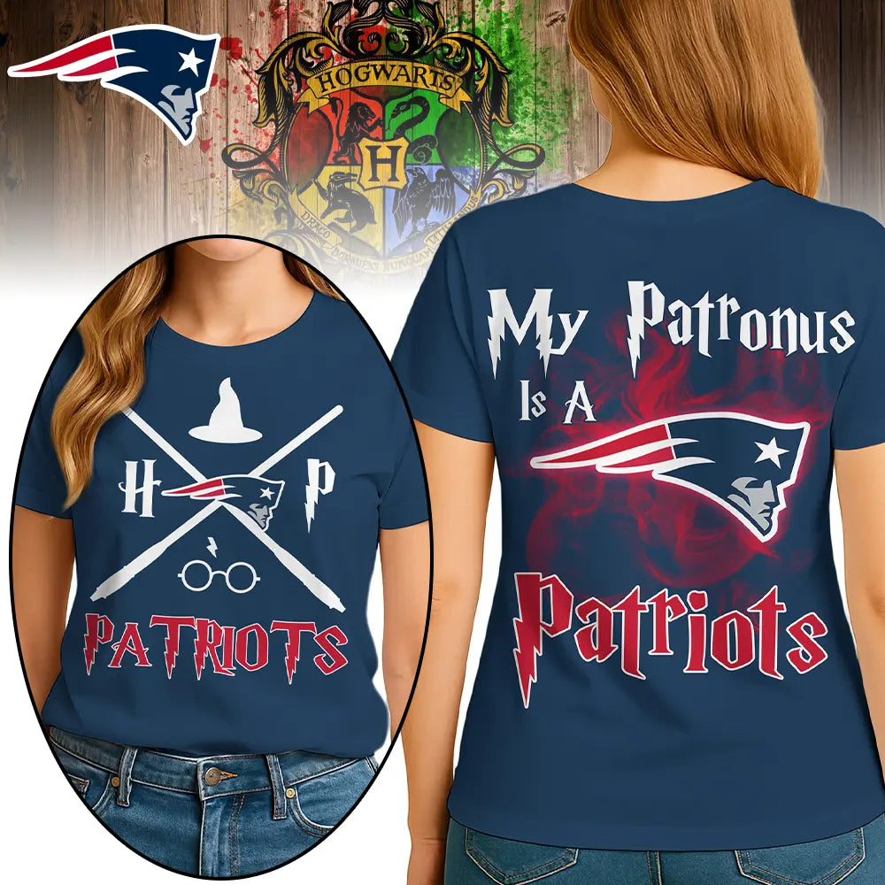 New England Patriots | Premium NFL and Harry Potter Fan Shirt HI – HuddleStyle.com - Image 2
