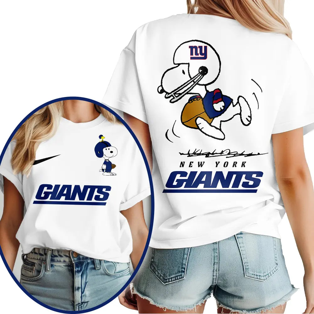 New York Giants | Premium NFL x Peanuts 3D Shirt HI – HuddleStyle.com - Image 2