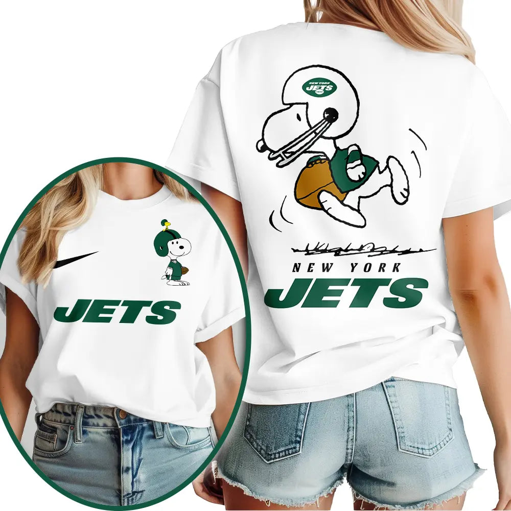 New York Jets | Premium NFL x Peanuts 3D Shirt HI – HuddleStyle.com - Main