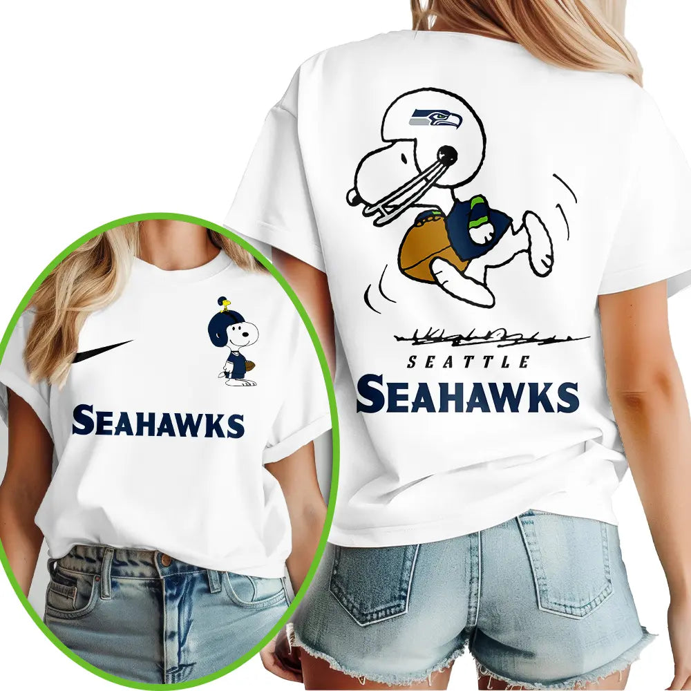 Seattle Seahawks | Premium NFL x Peanuts 3D Shirt HI – HuddleStyle.com - Main