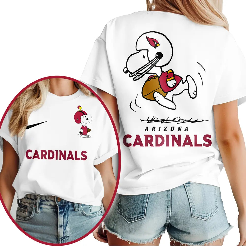 Arizona Cardinals | Premium NFL x Peanuts 3D Shirt HI – HuddleStyle.com - Image 2