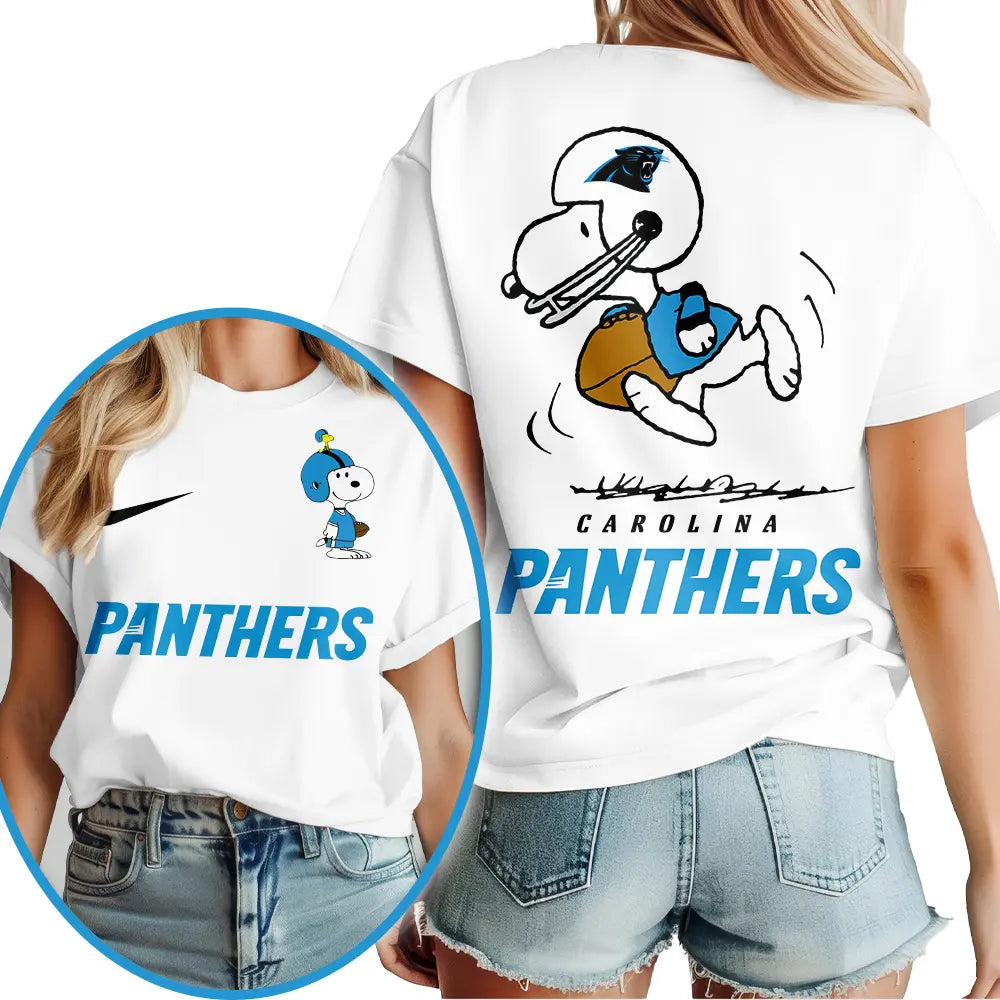 Carolina Panthers | Premium NFL x Peanuts 3D Shirt HI – HuddleStyle.com - Image 2