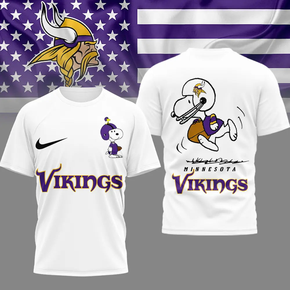 Minnesota Vikings | Premium NFL x Peanuts 3D Shirt HI – HuddleStyle.com - Main