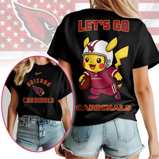 Arizona Cardinals | Premium NFL Pokemon Fan 3D Shirt NY – HuddleStyle.com - Main