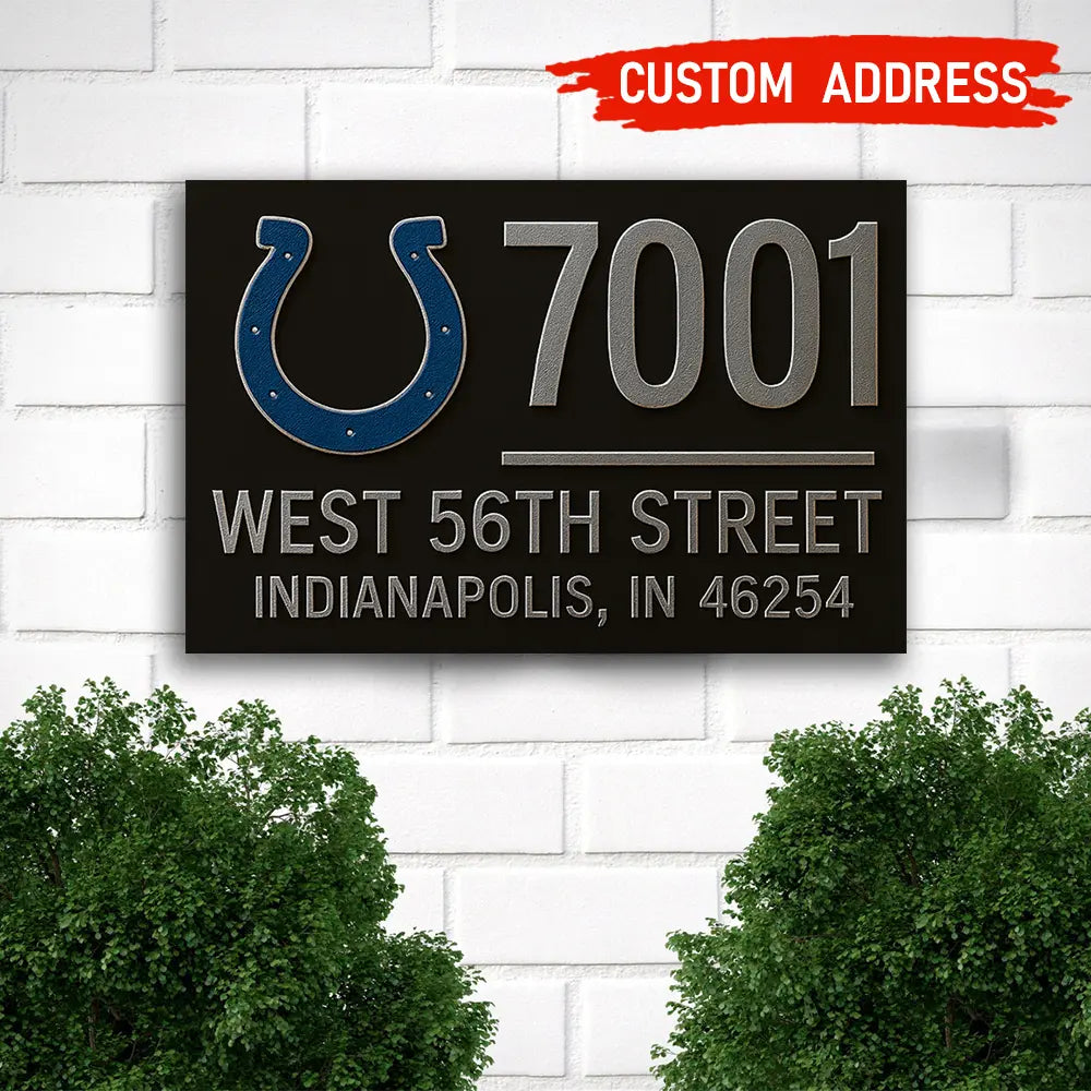 Indianapolis Colts | Premium NFL Address Sign HI – HuddleStyle.com - Image 3