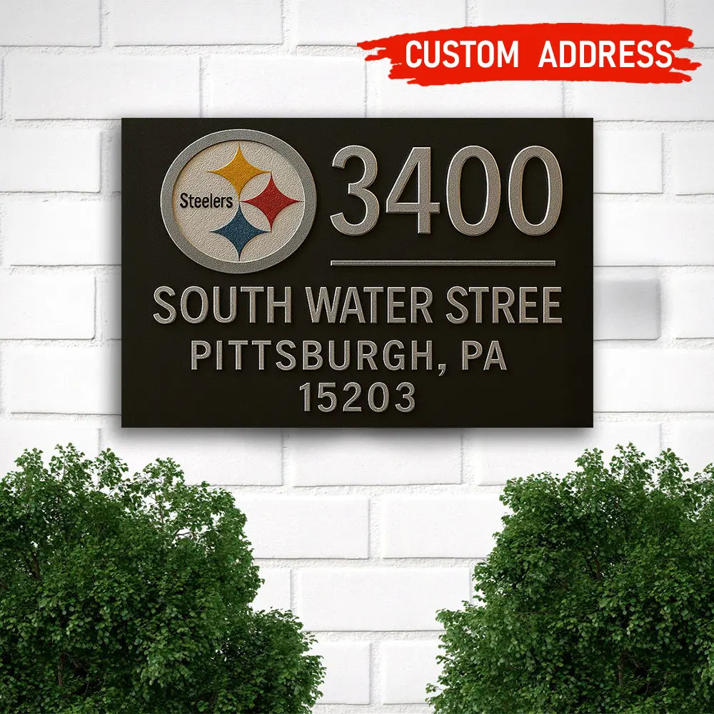 Pittsburgh Steelers | Premium NFL Address Sign HI – HuddleStyle.com - Image 3