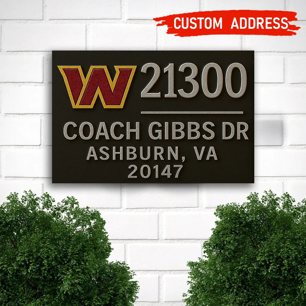 Washington Commanders | Premium NFL Address Sign HI – HuddleStyle.com - Main