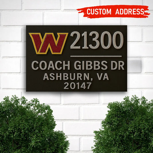 Washington Commanders | Premium NFL Address Sign HI – HuddleStyle.com - Main